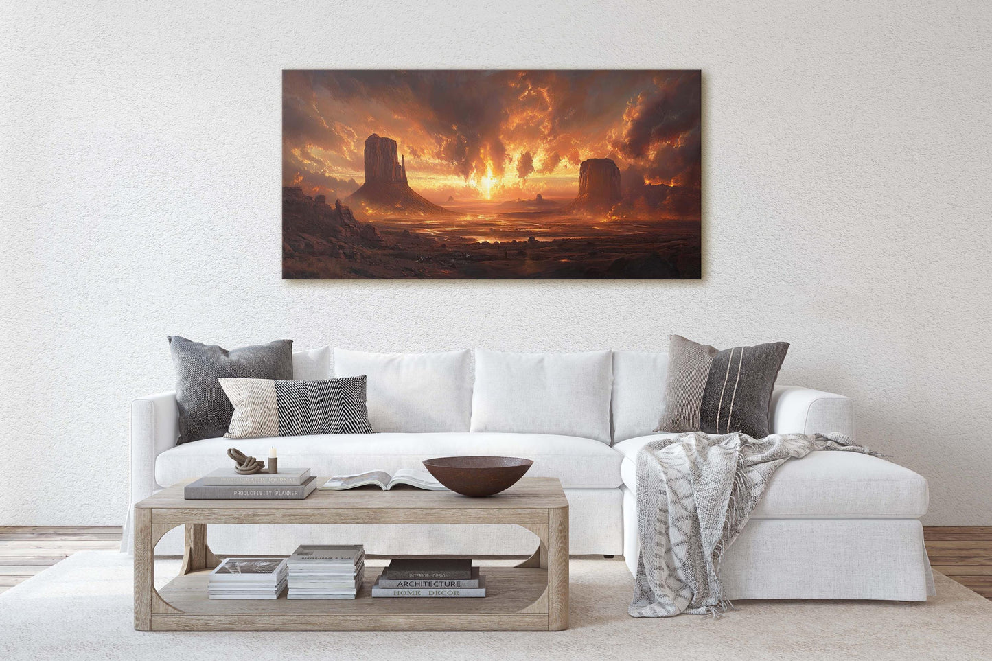 Monument Valley Art, Dramatic Desert, Sunset Desert Art