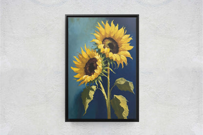 Sunflower Art, Flower Print, Wildflower, Traditional, Still Life, Farmhouse, Barn Decor, Living Room, Large Print, Ready to Hang