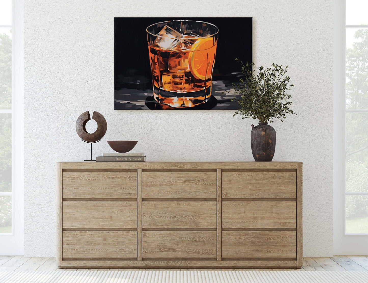 Old Fashioned, Bar Decor, Restaurant art, Kitchen Decor, Dining Room Art, Whiskey, Cocktail Print