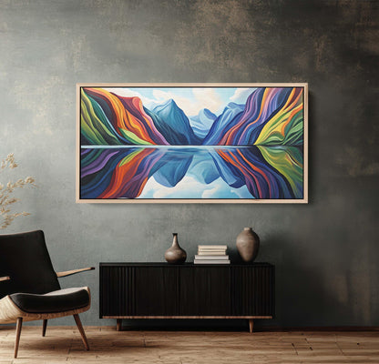 Abstract Mountains, Colorful Art, Scandinavian Art, Contemporary Art