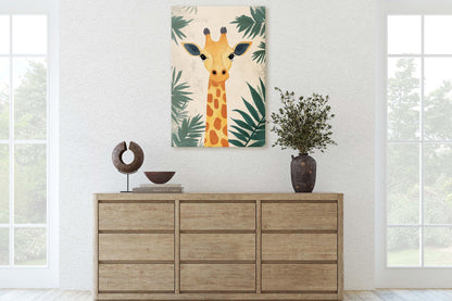 Giraffe Portrait, Cute Giraffe Print, Giraffe Jungle