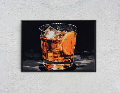 Old Fashioned, Bar Decor, Restaurant art, Kitchen Decor, Dining Room Art, Whiskey, Cocktail Print
