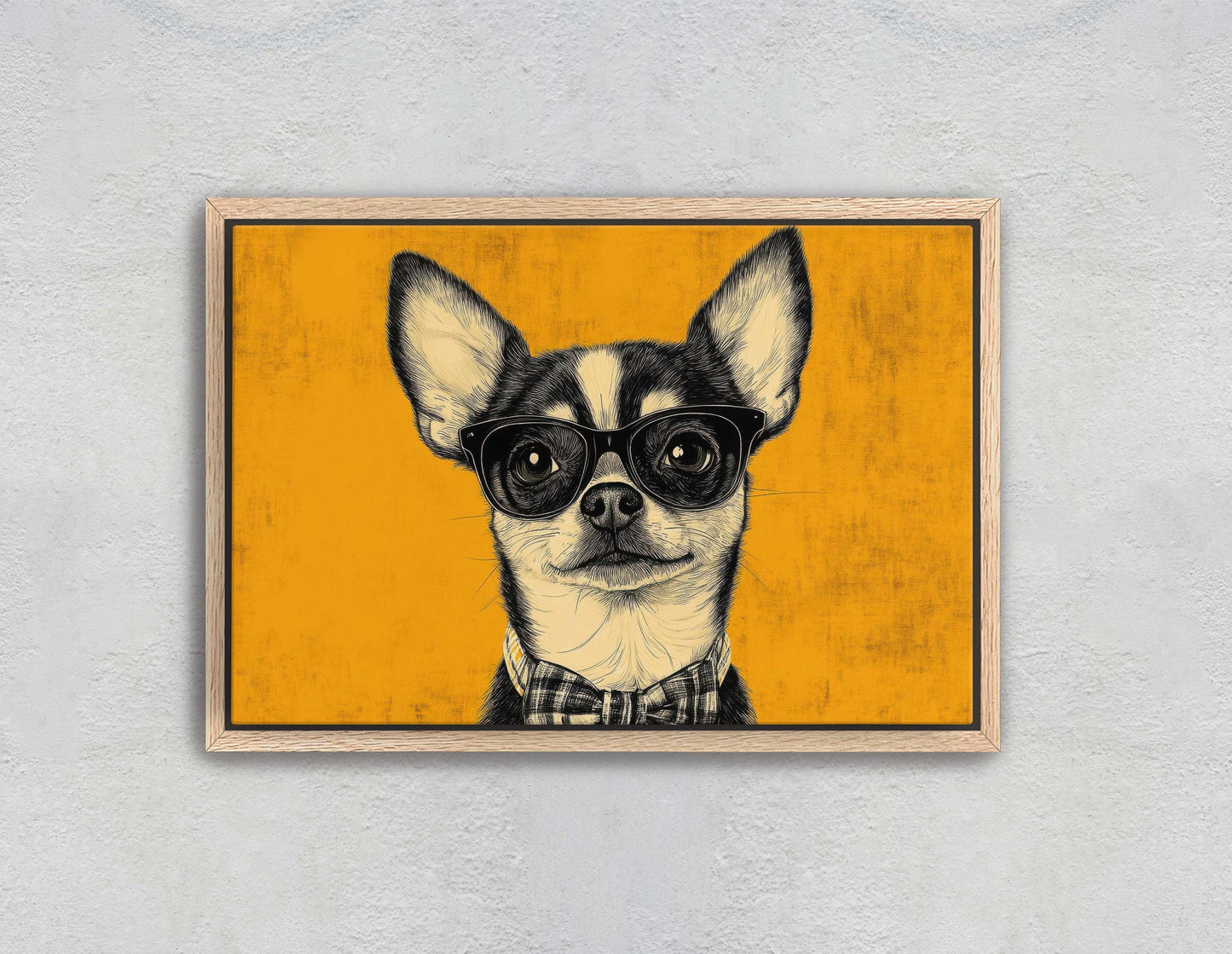 Hipster Chihuahua, Pop Art, Modern Decor, Street Art, Animal Art, Unique Art, Kids Room, Boys Room, Girls Room