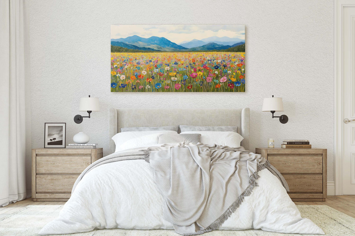 Nature's Peak,  Mountain Wildflowers, Floral Decor, Scenic Landscape