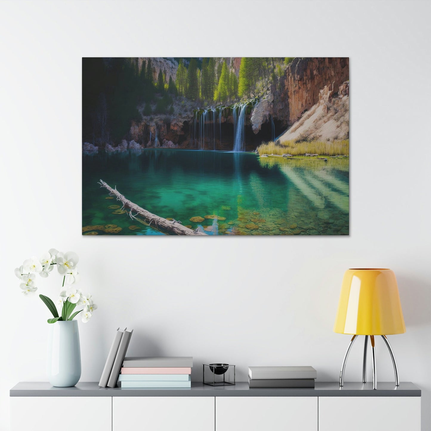 Hanging Lakes Colorado Canvas Art Ready To Hang Large Print, Oil Painting, Landscape