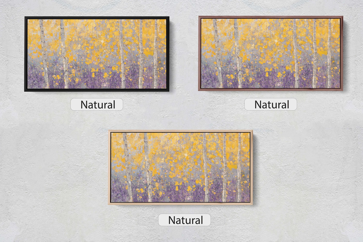 Impressionist Fall, Aspen Trees, Canvas Print, Abstract Art