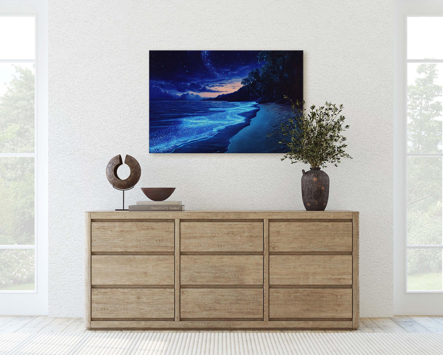 Beach Night Sky, Starry Beach, Bioluminescence, Night Beach
