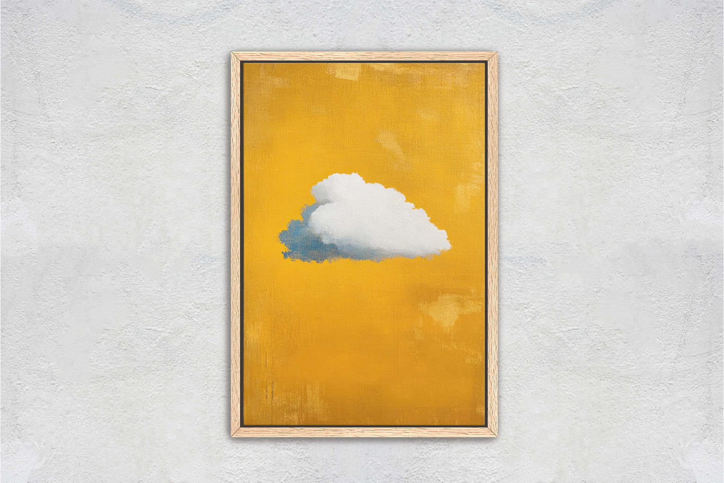 Cloud Art Vintage, Cloud Painting, Surreal Art, Pop Art, Yellow Gold Mustard