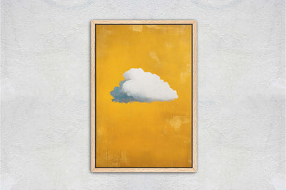 Cloud Art Vintage, Cloud Painting, Surreal Art, Pop Art, Yellow Gold Mustard