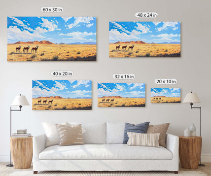 Namib Naukluft, Namib Desert Art, Desert Painting, Gemsbok Antelope