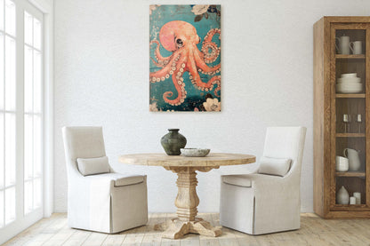 Vintage Octopus Print, ukiyo-e Print, Japanese Art, Vintage Retro