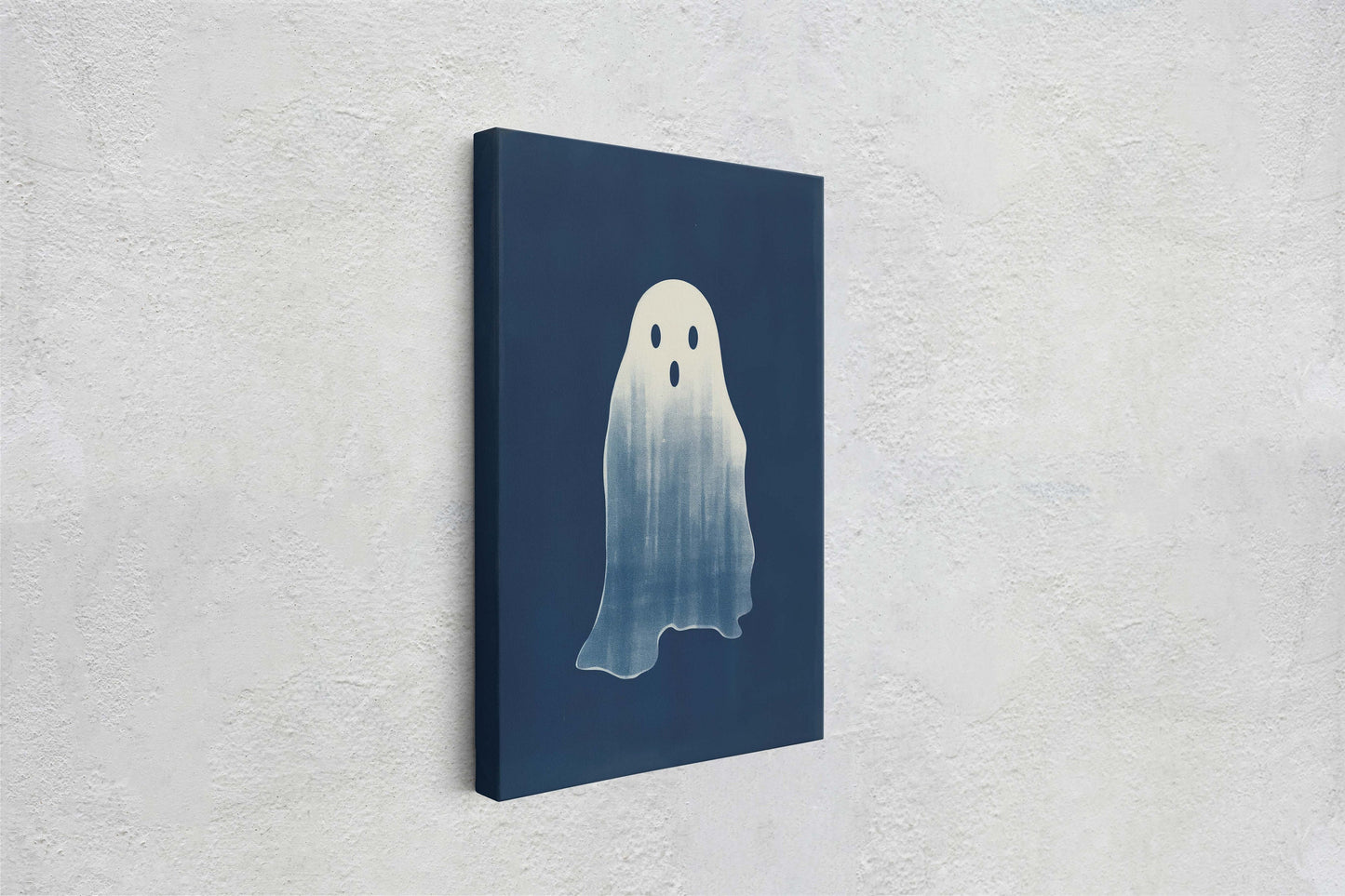 Cute Ghost Illustration, Halloween Ghost, Friendly Ghost, Happy Ghost, Fun Spirit, Halloween Poster, Canvas Art, Kid Friendly Halloween