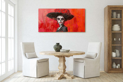 Day of the Dead, Mexican Art, Skeleton, Maximalist Print