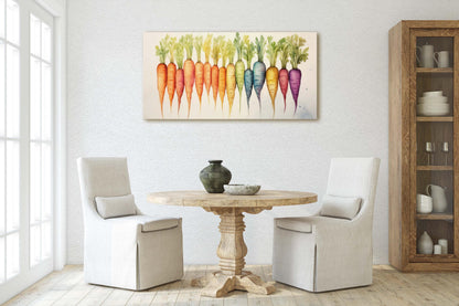 Heirloom Carrots Print, Rainbow Carrot, Farm Decor, Barn print, Food Art, Kitchen Decor, Dining Room