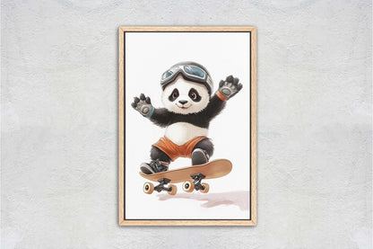 Panda Skateboard, Kids Room, Boys Room, Girls Room, Play Room
