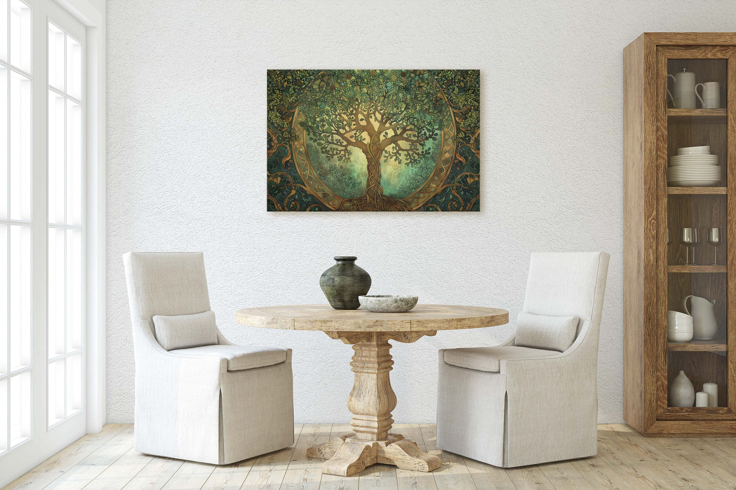 Tree of Life, Celtic Art, Yggdrasil Painting, Norse Mythology, Symbolic Artwork, Nature Decor, Abstract Nature, Large Print