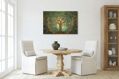 Tree of Life, Celtic Art, Yggdrasil Painting, Norse Mythology, Symbolic Artwork, Nature Decor, Abstract Nature, Large Print