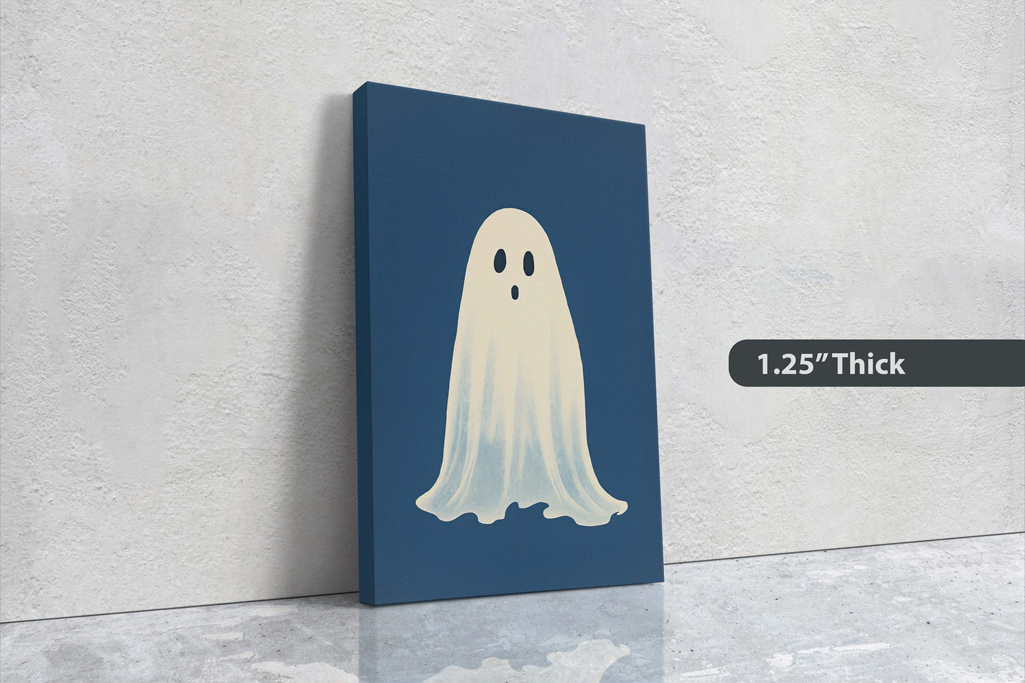 Cute Ghost Illustration, Halloween Ghost, Friendly Ghost, Happy Ghost, Fun Spirit, Halloween Poster, Canvas Art, Kid Friendly Halloween