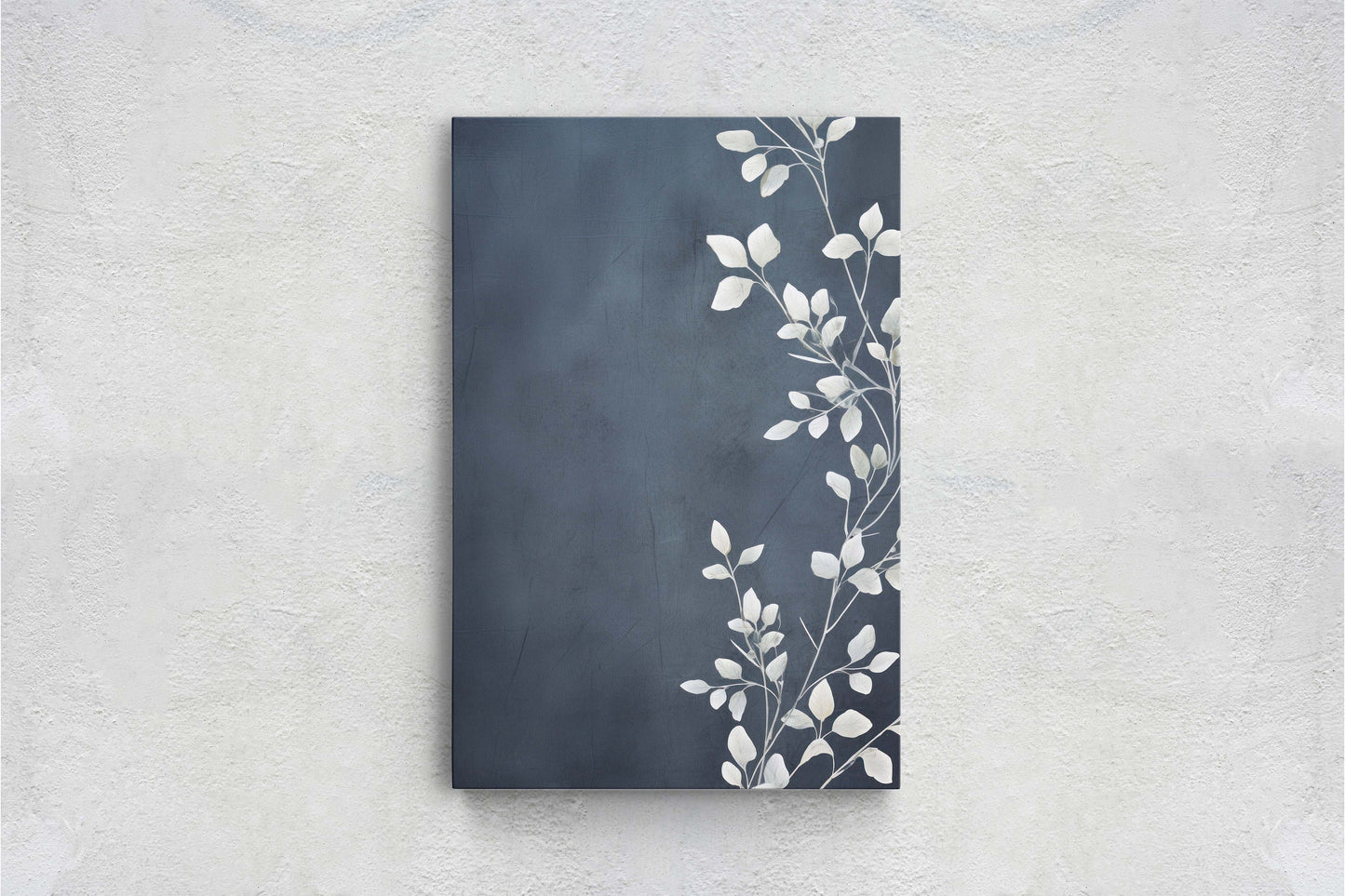 Botanical Print, Black and White, Minimalist Painting, Farmhouse Decor, Floral Wall Art, Framed Canvas, Wildflower Art