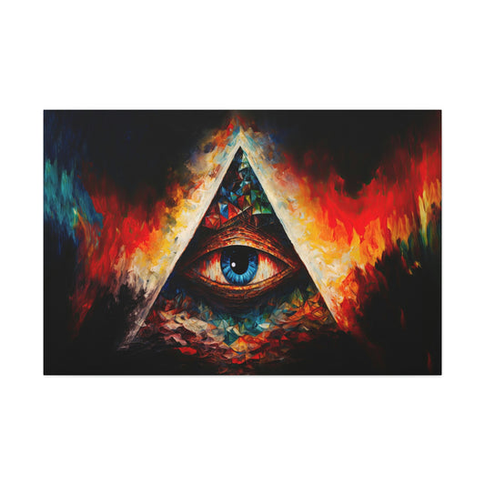 Illuminati Eye Canvas Art Ready To Hang | Fantasy