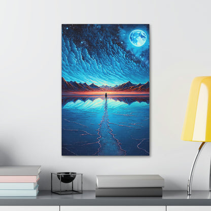 Ice Mountain View Stretched Canvas Ready to Hang