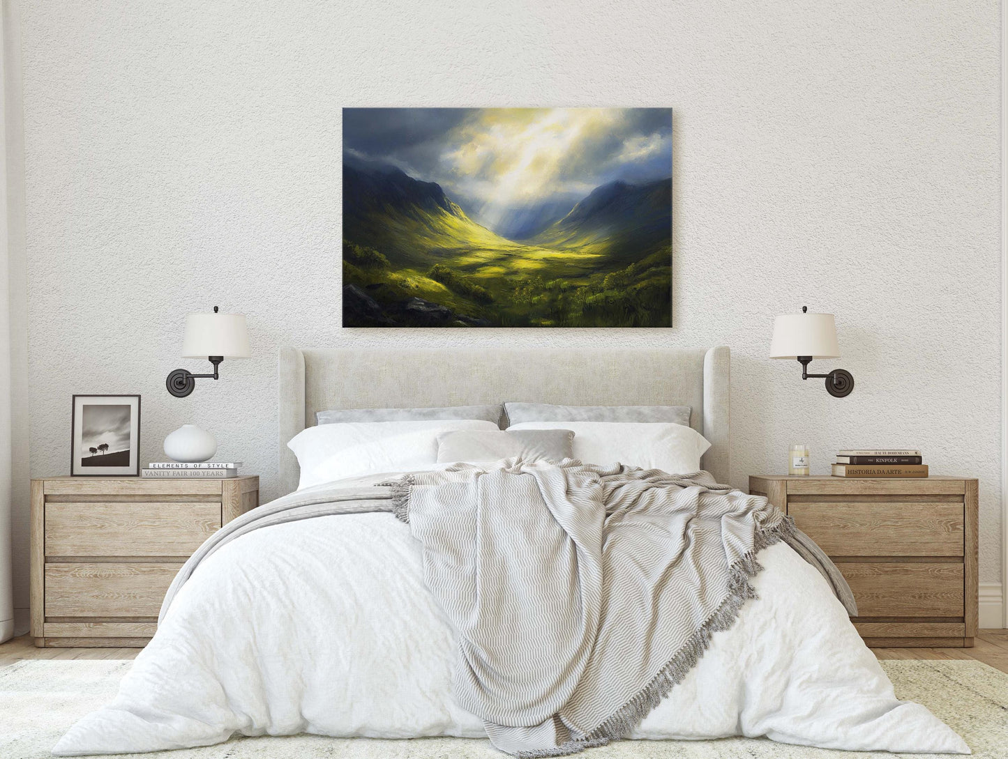 Celtic Highlands, Scottish Highland, Mountain Valley, Valley Painting, Light After Storm