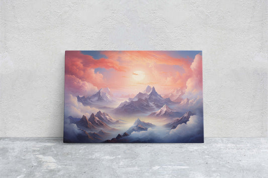 Large Abstract Mountain Painting, Original Scenery Painting, Landscape Room Decor, Living room Wall Decor,  Nature Wall Art,