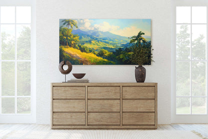 Blue Mountains, Jamaica Art, Tropical Decor, Tropics Art, Extra Large Print