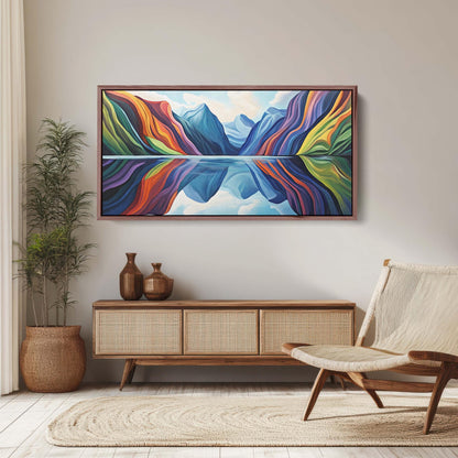 Abstract Mountains, Colorful Art, Scandinavian Art, Contemporary Art