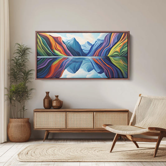 Abstract Mountains, Colorful Art, Scandinavian Art, Contemporary Art