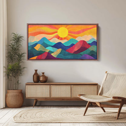 Minimalist Mountain, Nature Landscape, Scandinavian Art, Extra Large Print