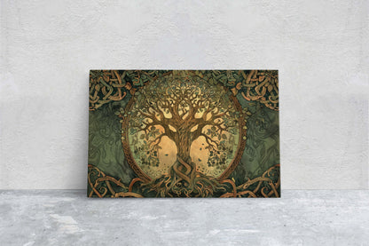 Tree of Life, Celtic Art, Yggdrasil Painting, Norse Mythology, Symbolic Artwork, Nature Decor, Abstract Nature, Large Print