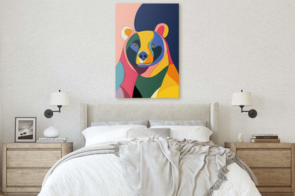 Bear Pop Art, Abstract Bear Art, Modern Bear Print, Street Art, Graffitti Style