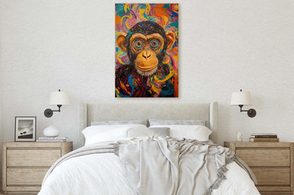 Monkeying With Perception, Surrealist Art, Modern Decor, Monkey Print, Ape Art
