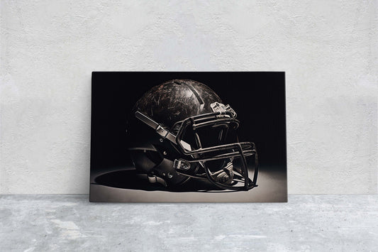 Football Helmet, Football Painting, Sport Art, Vintage Football, Sport Gift, Dad Gift, Brother Gift, Man Cave, Football memorabilia
