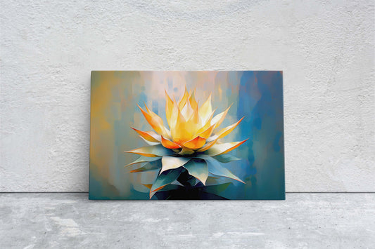 Agave Art, Succulent Canvas, Cactus Painting, Botanical Painting, Large Print, Ready to Hang, Nature Painting, Flower Decor, Gift For Home