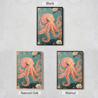 Vintage Octopus Print, ukiyo-e Print, Japanese Art, Vintage Retro