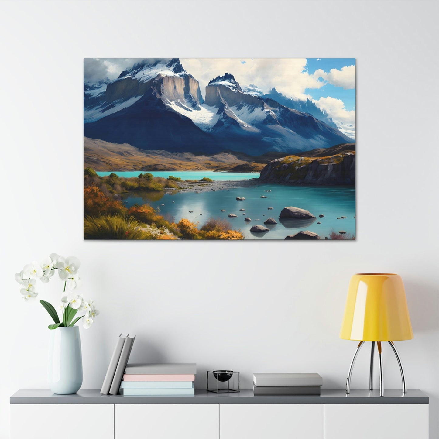 Mountain Range Landscape Canvas Art