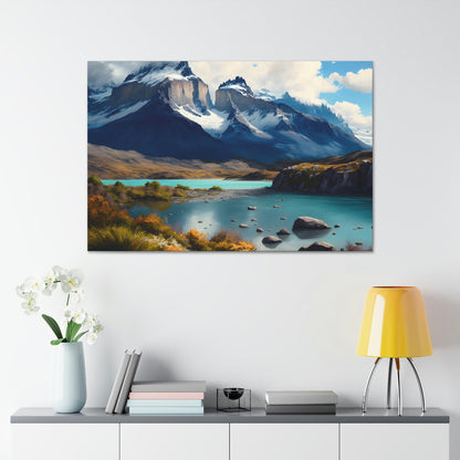 Mountain Range Landscape Canvas Art