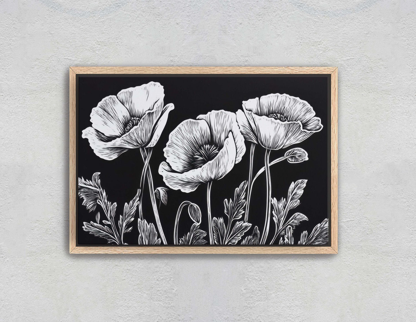 Black White Poppies, Poppy Flowers, Poppies Painting