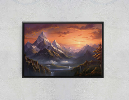 Large Abstract Mountain Painting, Original Scenery Painting, Landscape Room Decor, Living room Wall Decor,  Nature Wall Art