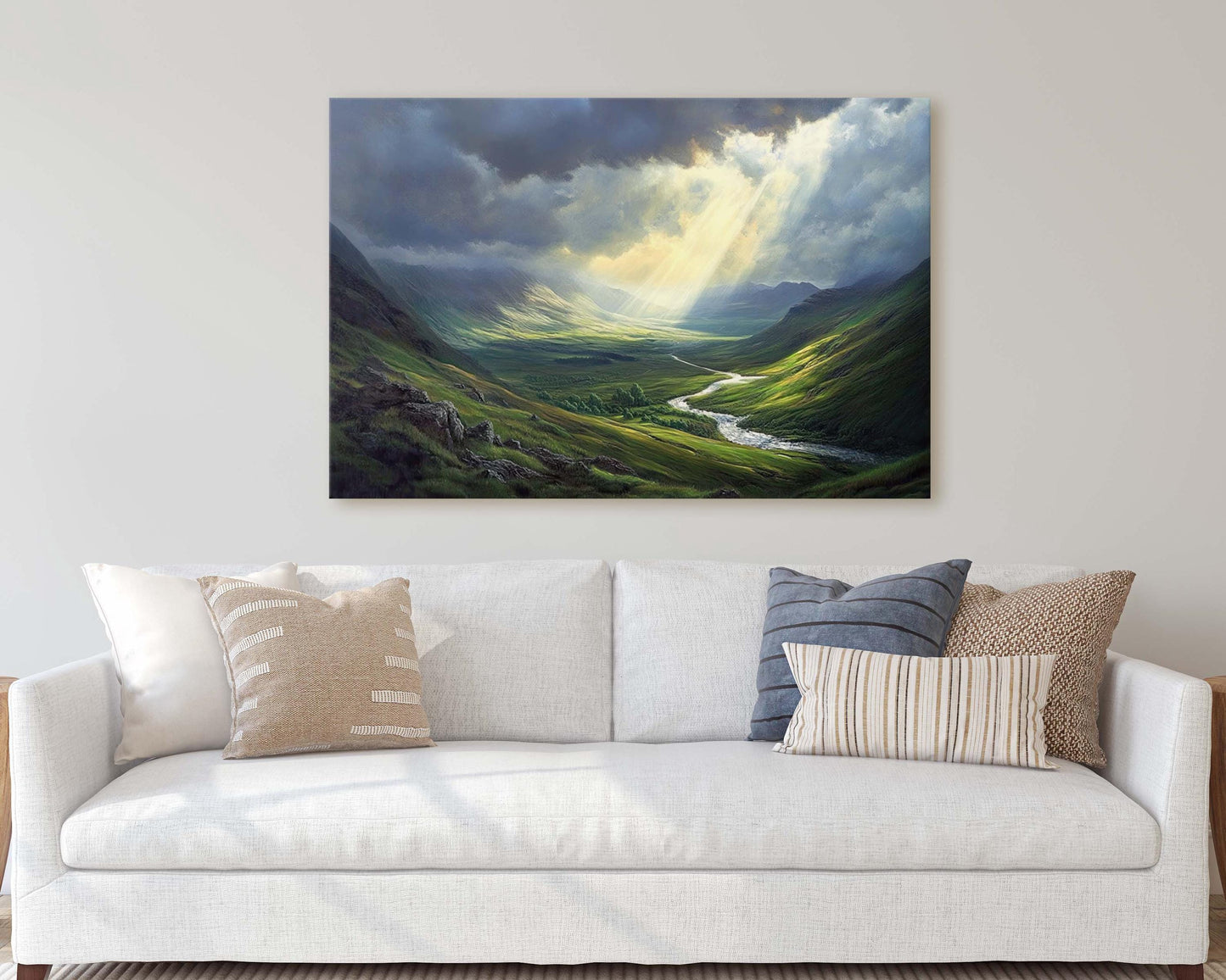 Celtic Highlands, Scotland Highlands, Scenic Decor, Valley Painting