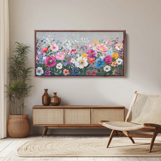 Painted Flowers, Wildflower Print, Scenic Painting Decor