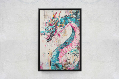 Japanese Dragon, ukiyo-e Print, Japanese Art, Vintage Retro