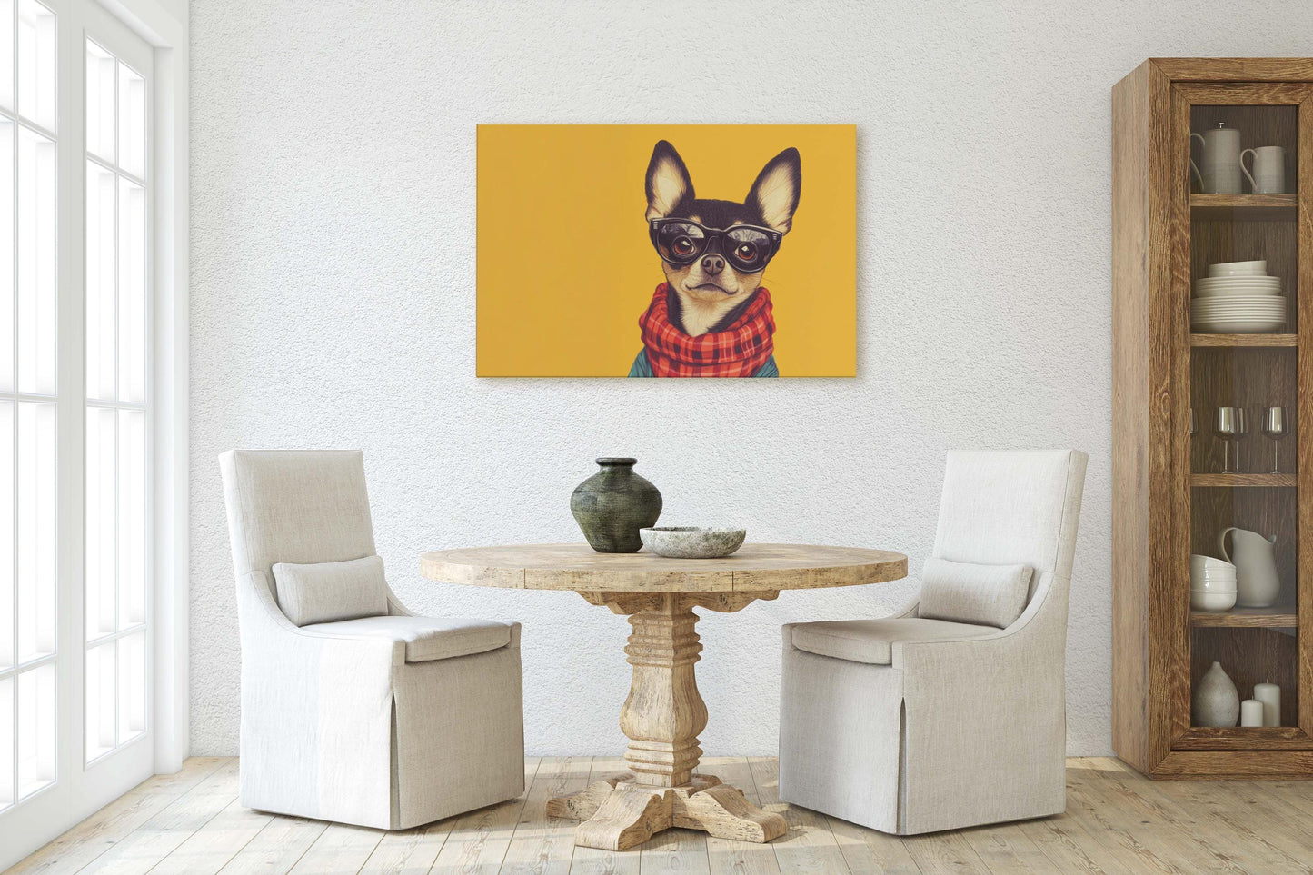 Hipster Chihuahua, Pop Art, Modern Decor, Street Art, Animal Art, Unique Art, Kids Room, Boys Room, Girls Room