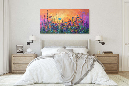 Vivid Wildflowers, Flower Painting, Statement Piece