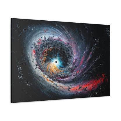 Black Hole Canvas Art Ready To Hang Large Print, Night Sky, Star Sky, Space Art, Watercolor, Oil Painting