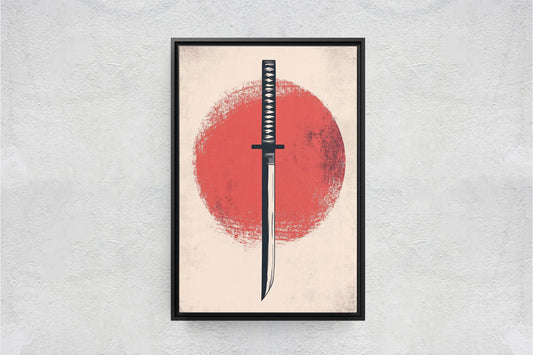 Japanese Sword, Samurai Sword Art, Vintage Sword, Japan Art, Japandi Decor