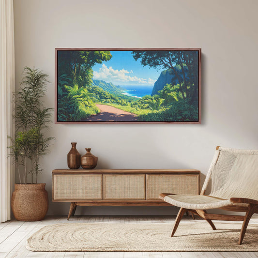 Road to Hana, Maui Hawaii Art, Beach Painting, Scenic Drive