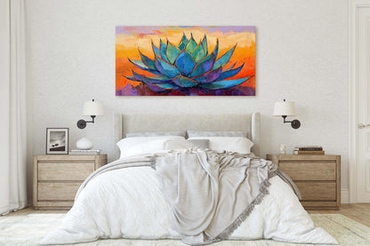Abstract Agave, Agave Painting, Succulent Art, Desert Art